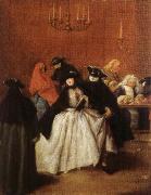 Pietro Longhi Masks in the Foyer France oil painting artist